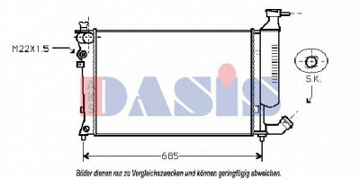 AKS DASIS 060700n -  Радиатор, охлаждение двигателя